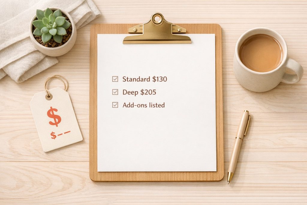 House cleaning pricing guide for the Triangle, NC